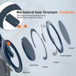 For iPhone 13 Pro Max Kalebol 360-degree Rotating MagSafe Magnetic Holder Phone Case(Blue) - Image 6