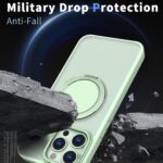 For iPhone 13 Pro Max Kalebol 360-degree Rotating MagSafe Magnetic Holder Phone Case(Avocado Green) - Image 3