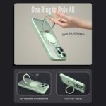 For iPhone 13 Pro Max Kalebol 360-degree Rotating MagSafe Magnetic Holder Phone Case(Avocado Green) - Image 4