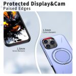 For iPhone 13 Pro Max Metal Rotation Holder MagSafe TPU Hybrid PC Phone Case(Purple) - Image 5