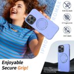 For iPhone 13 Pro Metal Rotation Holder MagSafe TPU Hybrid PC Phone Case(Purple) - Image 3