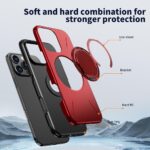 For iPhone 13 Pro Metal Rotation Holder MagSafe TPU Hybrid PC Phone Case(Red) - Image 6