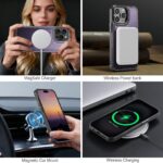 For iPhone 13 Pro JEEHOOD J10 Flip Card Bag MagSafe Split RFID Leather Phone Case(Purple) - Image 5