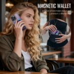 For iPhone 13 Pro JEEHOOD J10 Flip Card Bag MagSafe Split RFID Leather Phone Case(Purple) - Image 7