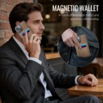 For iPhone 13 JEEHOOD J10 Flip Card Bag MagSafe Split RFID Leather Phone Case(Brown) - Image 7