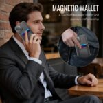 For iPhone 13 JEEHOOD J10 Flip Card Bag MagSafe Split RFID Leather Phone Case(Black) - Image 7