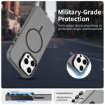 For iPhone 15 Pro Max Candy Fine Circle Magsafe PC Hybrid TPU Phone Case(Black) - Image 2