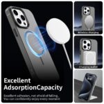 For iPhone 15 Pro Max Candy Fine Circle Magsafe PC Hybrid TPU Phone Case(Black) - Image 3