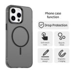 For iPhone 15 Pro Max Candy Fine Circle Magsafe PC Hybrid TPU Phone Case(Black) - Image 6