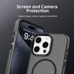 For iPhone 15 Pro Max Candy Fine Circle Magsafe PC Hybrid TPU Phone Case(Black) - Image 7