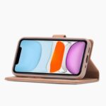 For iPhone 12 mini Forwenw F1 Series Matte Strong Magnetism Horizontal Flip Leather Case with Holder & Card Slots & Wallet & Photo Frame(Rose Gold) - Image 7