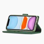 For iPhone 12 mini Forwenw F1 Series Matte Strong Magnetism Horizontal Flip Leather Case with Holder & Card Slots & Wallet & Photo Frame(Green) - Image 7