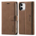 For iPhone 12 mini Forwenw F1 Series Matte Strong Magnetism Horizontal Flip Leather Case with Holder & Card Slots & Wallet & Photo Frame(Brown)