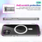 For iPhone 12 Pro Max Magsafe Case Simple Magnetic Ring All-inclusive Clear Crystal Acrylic PC +TPU Shockproof Case(Transparent) - Image 4