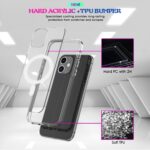 For iPhone 12 Pro Max Magsafe Case Simple Magnetic Ring All-inclusive Clear Crystal Acrylic PC +TPU Shockproof Case(Transparent) - Image 5