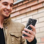 For iPhone 12 Pro Max Magsafe Case Magnetic Ring Clear Crystal Acrylic +TPU Four-corner Airbag Shockproof Case(Transparent) - Image 9