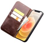 For iPhone 12 mini QIALINO Horizontal Flip Leather Case with Holder & Card Slots & Wallet (Brown) - Image 3