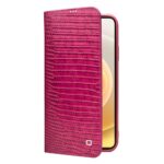 For iPhone 12 mini QIALINO Crocodile Texture Horizontal Flip Leather Case with Card Slots & Wallet (Rose Red) - Image 2