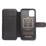 For iPhone 12 mini QIALINO Business Magnetic Horizontal Flip Leather Case with Card Slots & Wallet (Black) - Image 5