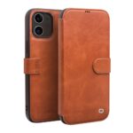 For iPhone 12 mini QIALINO Business Magnetic Horizontal Flip Leather Case with Card Slots & Wallet (Light Brown)