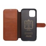 For iPhone 12 mini QIALINO Business Magnetic Horizontal Flip Leather Case with Card Slots & Wallet (Light Brown) - Image 4
