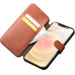 For iPhone 12 mini QIALINO Business Magnetic Horizontal Flip Leather Case with Card Slots & Wallet (Light Brown) - Image 5