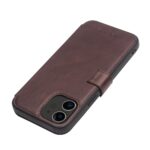 For iPhone 12 mini QIALINO Business Magnetic Horizontal Flip Leather Case with Card Slots & Wallet (Dark Brown) - Image 3