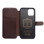 For iPhone 12 mini QIALINO Business Magnetic Horizontal Flip Leather Case with Card Slots & Wallet (Dark Brown) - Image 4
