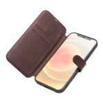 For iPhone 12 mini QIALINO Business Magnetic Horizontal Flip Leather Case with Card Slots & Wallet (Dark Brown) - Image 5