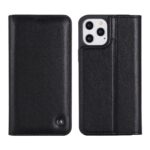 For iPhone 12 Pro Max GEBEI PU+TPU Horizontal Flip Protective Case with Holder & Card Slots(Black)