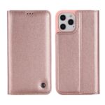 For iPhone 12 Pro Max GEBEI PU+TPU Horizontal Flip Protective Case with Holder & Card Slots(Rose Gold)