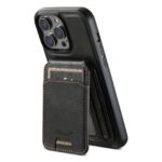 For iPhone 15 Plus Suteni H15 MagSafe Oil Eax Leather Detachable Wallet Back Phone Case(Black) - Image 3