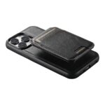 For iPhone 15 Plus Suteni H15 MagSafe Oil Eax Leather Detachable Wallet Back Phone Case(Black) - Image 5