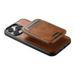 For iPhone 15 Plus Suteni H15 MagSafe Oil Eax Leather Detachable Wallet Back Phone Case(Brown) - Image 5