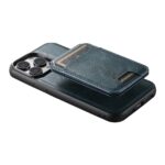 For iPhone 15 Plus Suteni H15 MagSafe Oil Eax Leather Detachable Wallet Back Phone Case(Blue) - Image 5