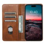 For iPhone 15 Pro Suteni J02 Oil Wax Wallet Leather Phone Case(Brown) - Image 4