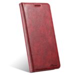For iPhone 15 Pro Suteni J02 Oil Wax Wallet Leather Phone Case(Red) - Image 2