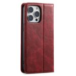 For iPhone 15 Pro Suteni J02 Oil Wax Wallet Leather Phone Case(Red) - Image 3
