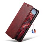 For iPhone 15 Pro Suteni J02 Oil Wax Wallet Leather Phone Case(Red) - Image 5