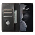 For iPhone 14 Pro Suteni J02 Oil Wax Wallet Leather Phone Case(Black) - Image 4