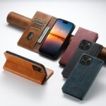 For iPhone 15 Pro Suteni J02 Oil Wax Wallet Leather Phone Case(Black) - Image 7