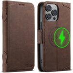 For iPhone 13 Pro SUTENI J07 Multifunctional Horizontal Flip Magsafe Leather Phone Case(Brown)