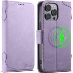 For iPhone 13 Pro SUTENI J07 Multifunctional Horizontal Flip Magsafe Leather Phone Case(Purple)