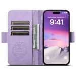 For iPhone 13 Pro SUTENI J07 Multifunctional Horizontal Flip Magsafe Leather Phone Case(Purple) - Image 3