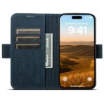 For iPhone 15 Pro SUTENI J07 Multifunctional Horizontal Flip Magsafe Leather Phone Case(Blue) - Image 3