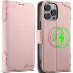 For iPhone 15 Pro SUTENI J07 Multifunctional Horizontal Flip Magsafe Leather Phone Case(Pink)