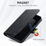 For iPhone 15 Plus Suteni J08 Multifunctional Cross Texture MagSafe Leather Phone Case(Black) - Image 2