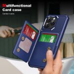 For iPhone 15 Pro ENKAY Hat-Prince Card Slot Wallet TPU Back Leather Phone Case with Lens Film(Rose Gold) - Image 2