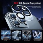 For iPhone 15 Pro ENKAY Hat-Prince Card Slot Wallet TPU Back Leather Phone Case with Lens Film(Dark Blue) - Image 8