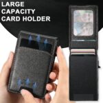 For iPhone 15 Pro Suteni H19 Oil Wax 2-in-1 MagSafe Removable Card Box Back Phone Case(Black) - Image 4